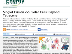 重大成果 | 多光子SFOS 高效太陽(yáng)電池研究獲突破